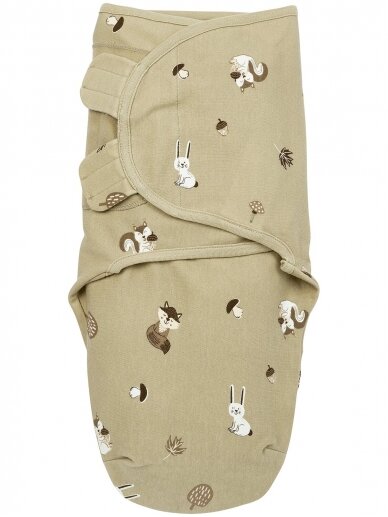 Vystyklas-kokonas, 0-3 mėn, Forst Animals sand, TOG 1,0, Meyco Baby