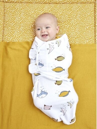 Baby Swaddle, 0-3 months by Meyco Baby (Sea) 1
