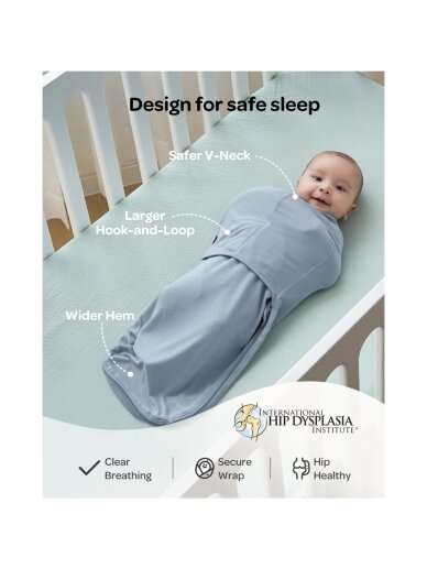 Baby swaddle wrap 0-3 months, 2 pcs, Momcozy (Serenity) 3 Baby swaddle wrap 0-3 months, 2 pcs, Momcozy (Serenity) 3
